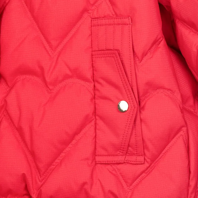 Red Short Down Winter Jacket