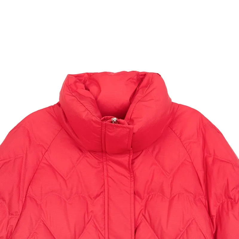 Red Short Down Winter Jacket