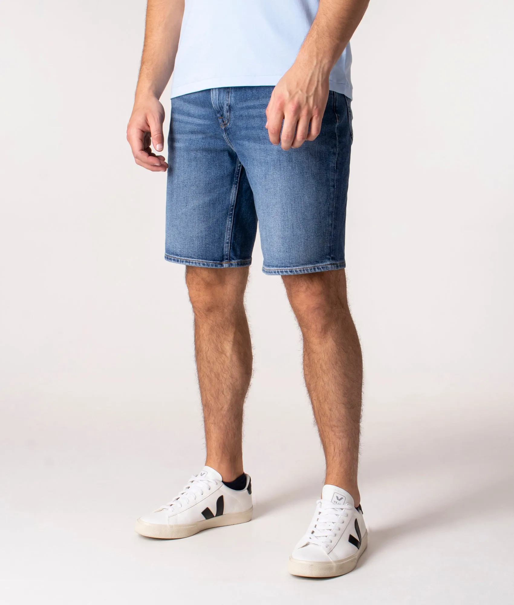 Regular Fit Faded Brooklyn Denim Shorts