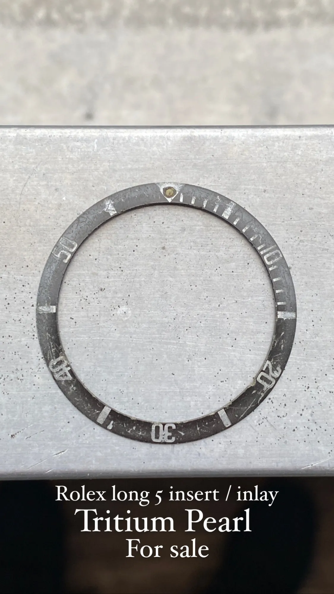 Rolex Inlay / Insert / Einlage faded long 5 für Submariner 5512 / 5513 / 1680 & Sea-Dweller 1665