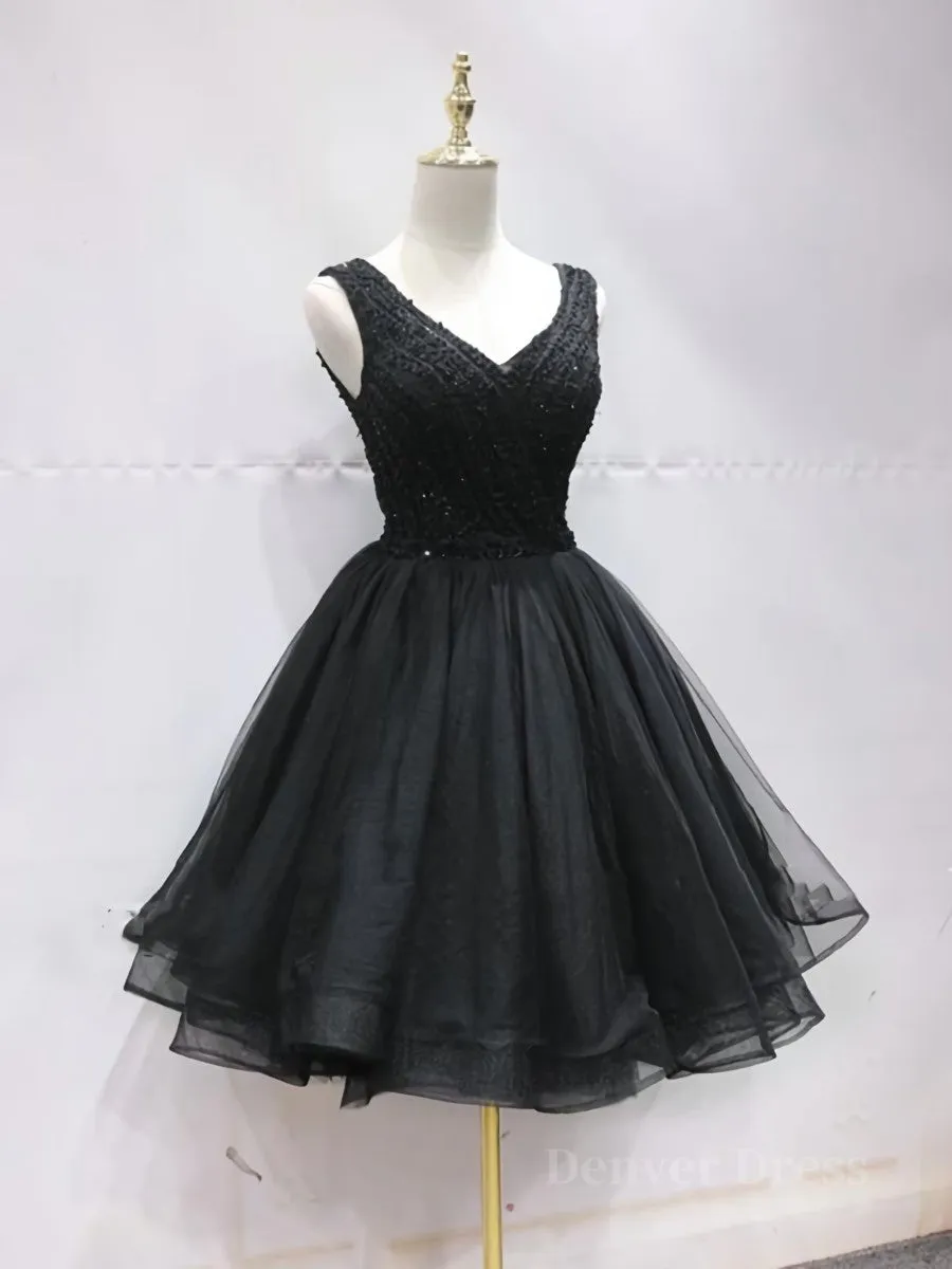 Short Black Lace Prom Dresses Short Black Lace Homecoming Graduation Dresses