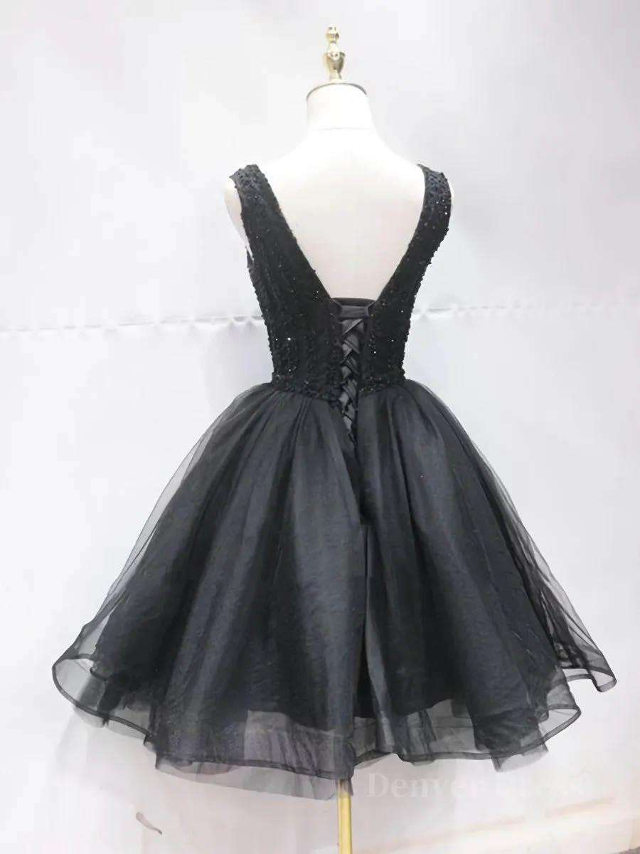 Short Black Lace Prom Dresses Short Black Lace Homecoming Graduation Dresses