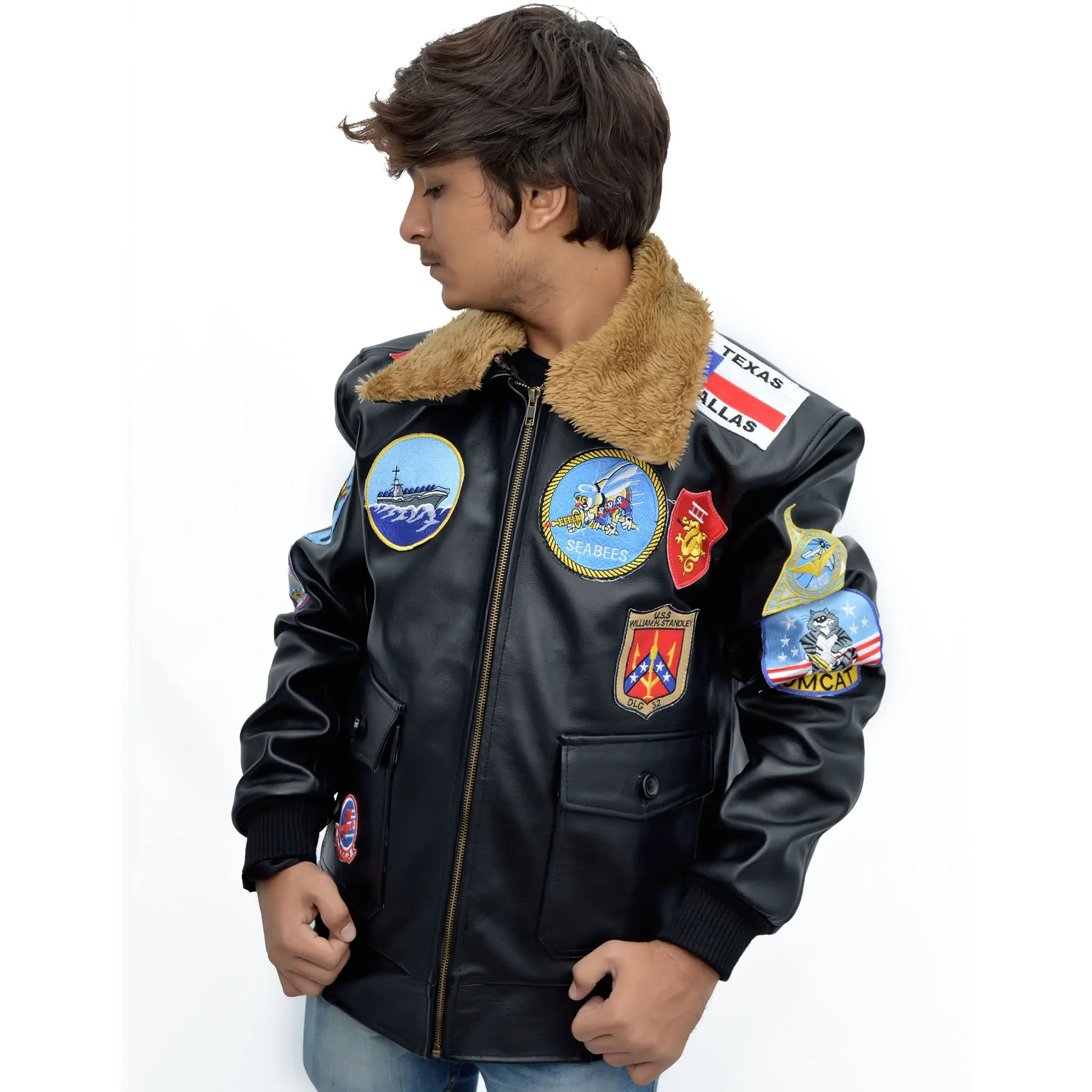 Tom Cruise Top Gun Cow Stylish Leather Jacket