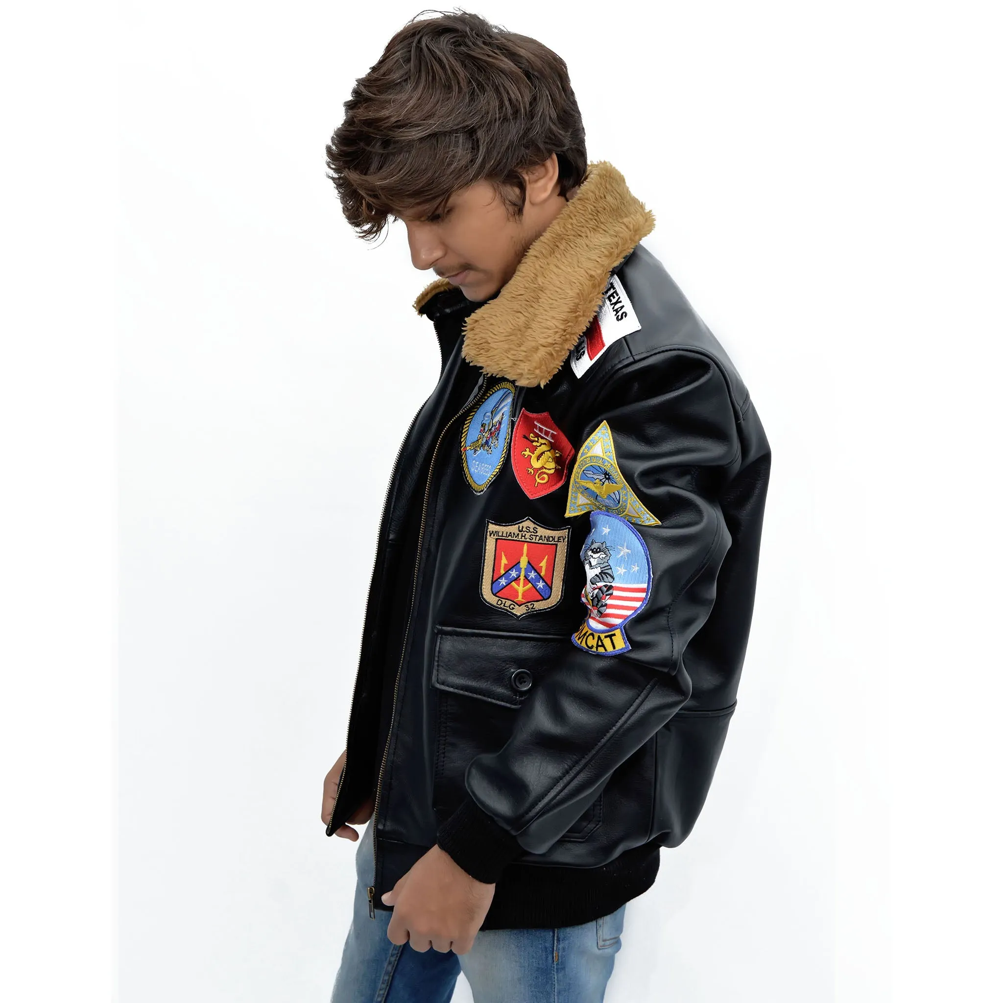 Tom Cruise Top Gun Cow Stylish Leather Jacket