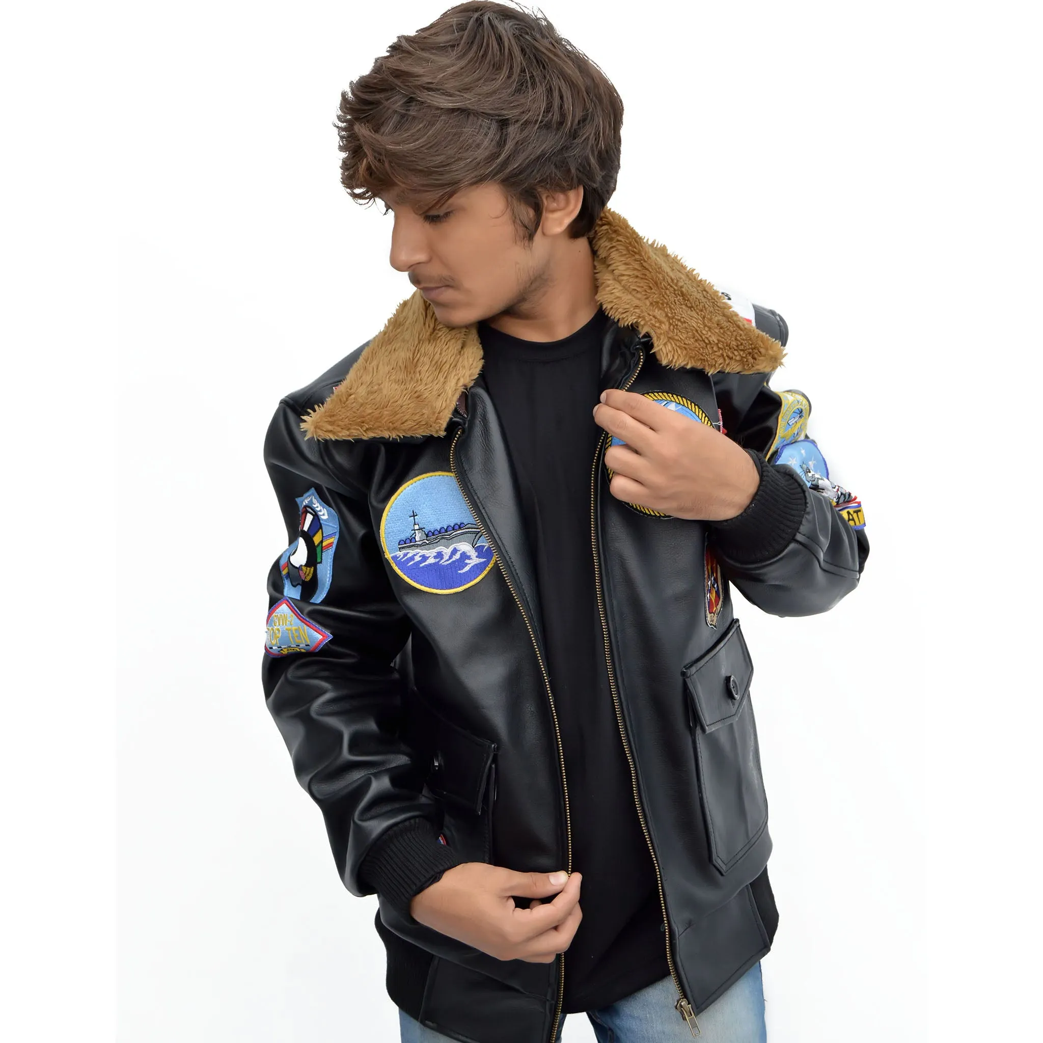 Tom Cruise Top Gun Cow Stylish Leather Jacket