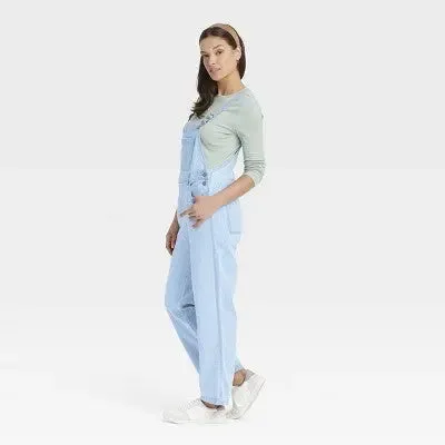 Universal Thread Women's Denim Overalls Sleeveless Skinny Leg Jumpsuits